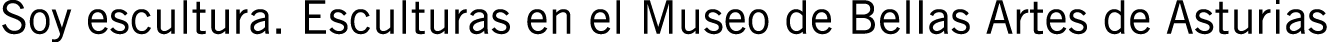 Soy escultura. Esculturas en el Museo de Bellas Artes de Asturias