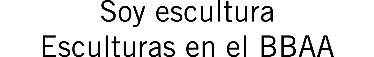 Soy escultura Esculturas en el BBAA