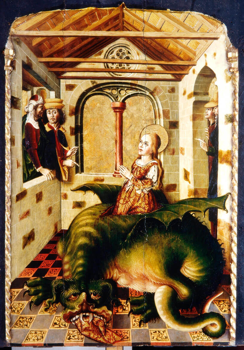 Retablo de San Marina (detalle, ca. 1500), del Maestro de Palanquinos