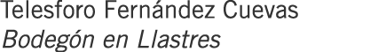 Telesforo Fernández Cuevas Bodegón en Llastres