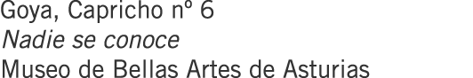 Goya, Capricho nº 6 Nadie se conoce Museo de Bellas Artes de Asturias