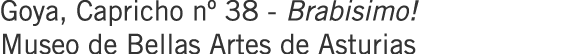 Goya, Capricho nº 38 - Brabisimo! Museo de Bellas Artes de Asturias